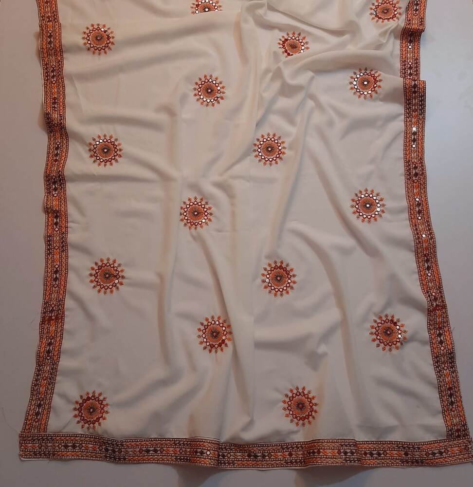 Embroided Swiss Lawn Summer Shawl Chaddar - SH108
