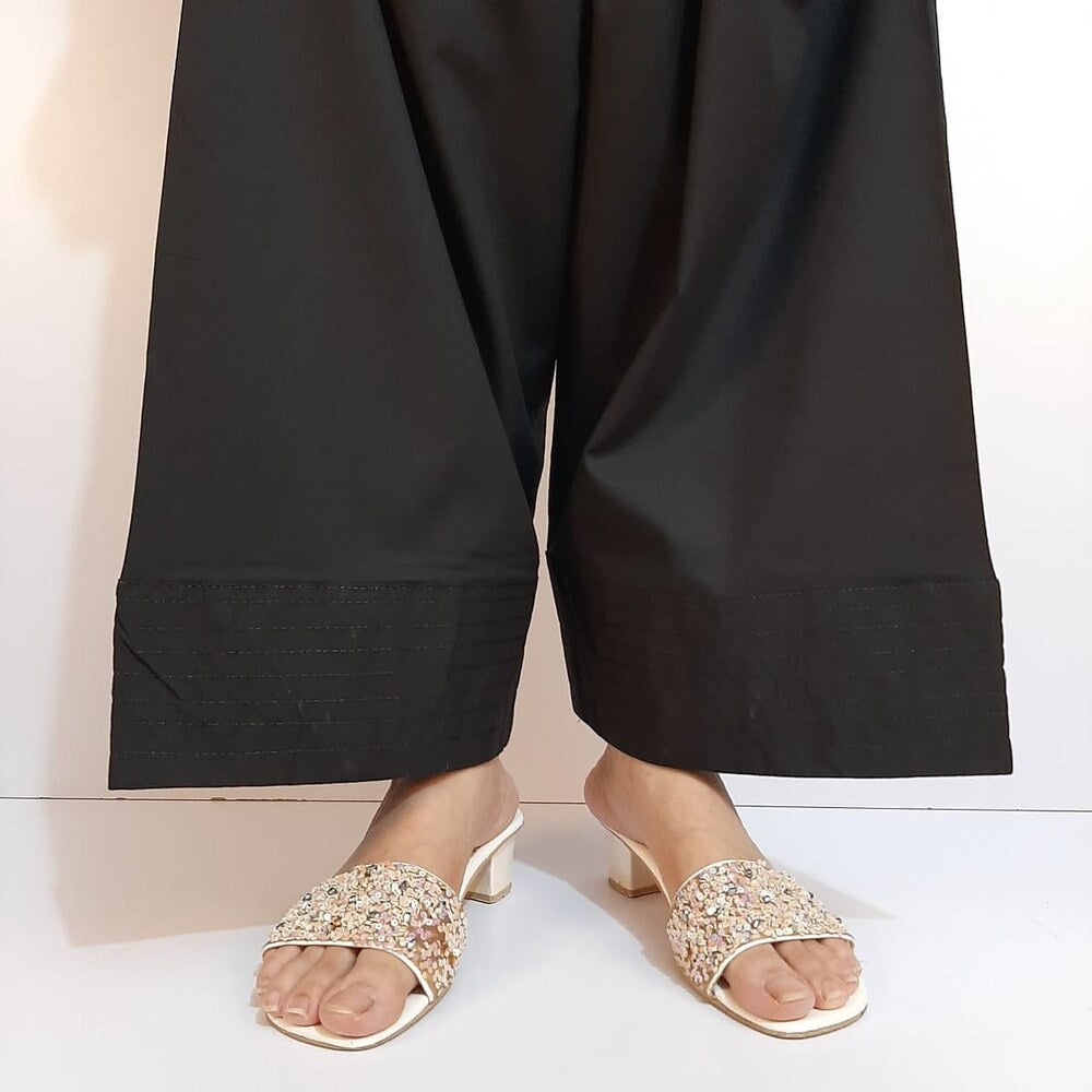 Farshi Shalwar Black - Cotton - ZSL07