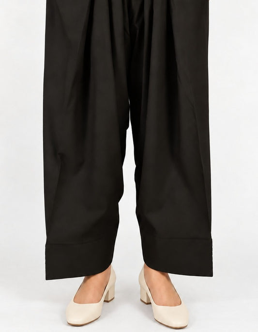 Farshi Shalwar Black - Cotton - ZSL07