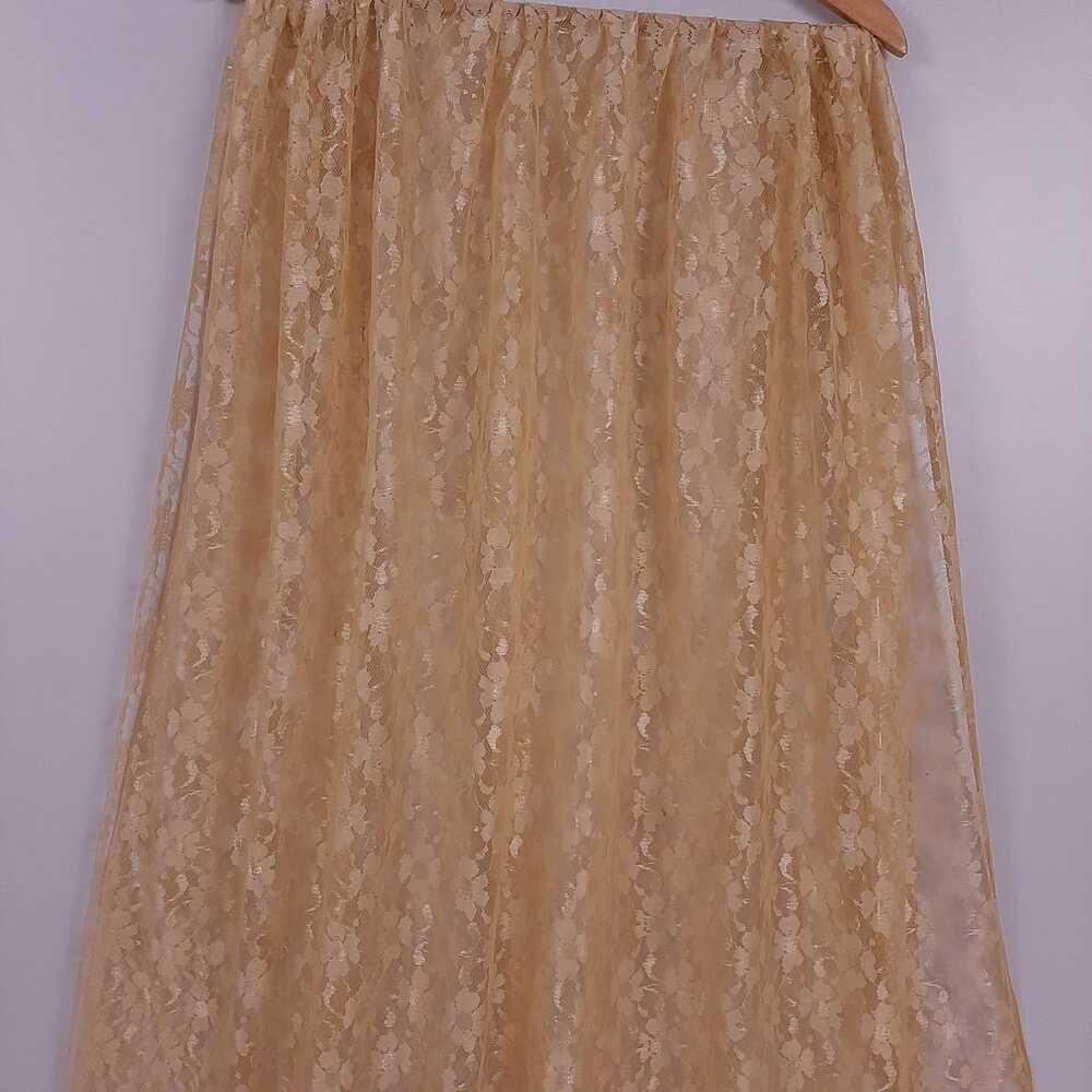 Floral Net Dupatta Beige - ZD740