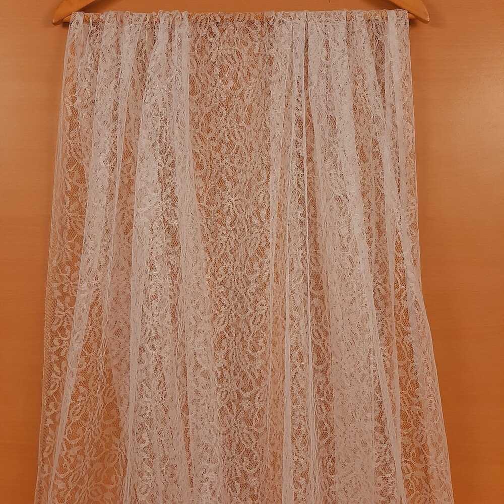 Floral Net dupatta - White - ZD189