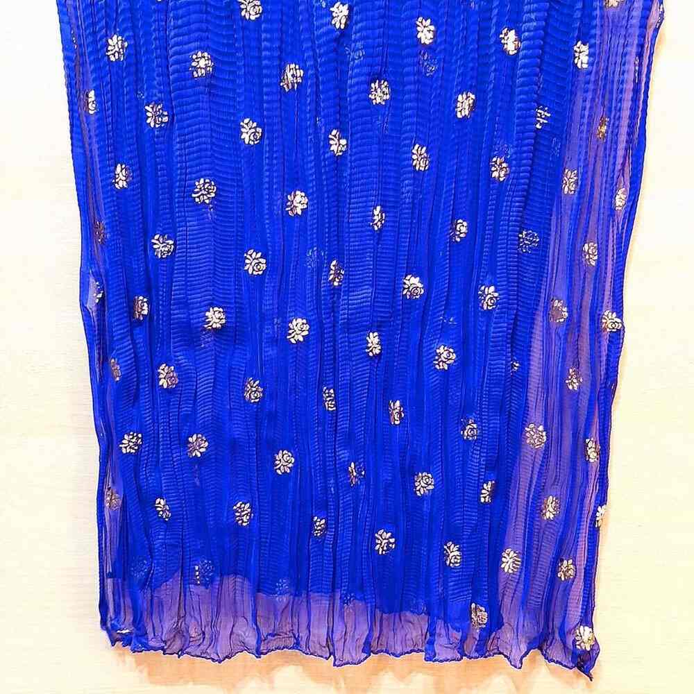 Foil Print Chiffon Crush Dupatta - ZD610