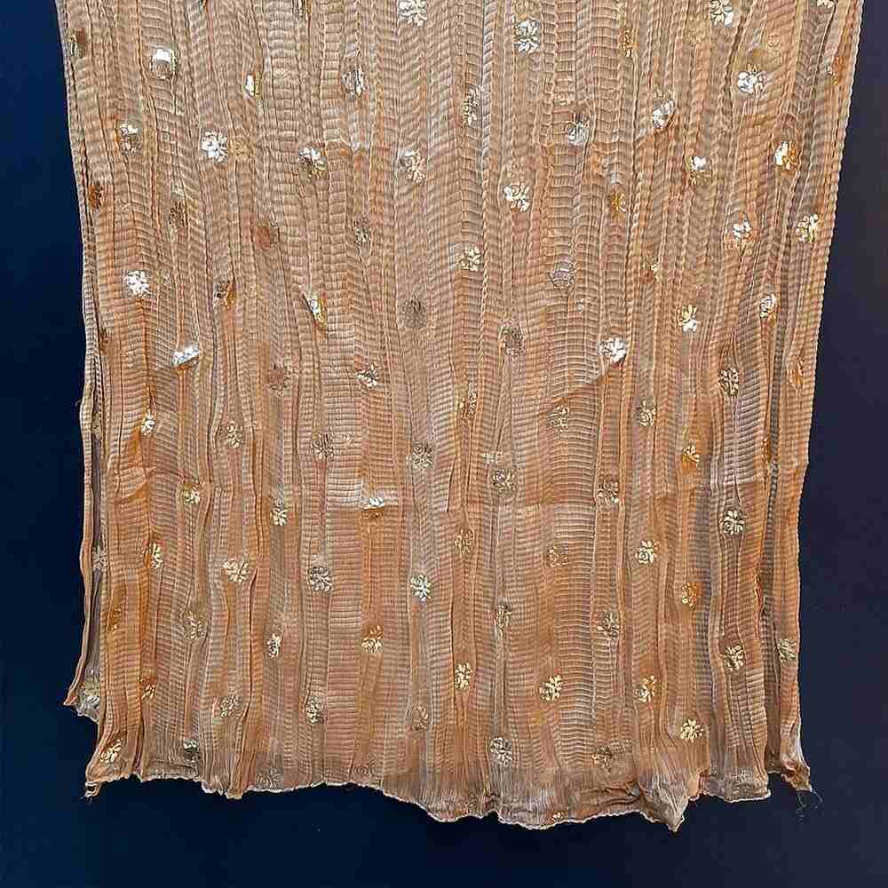 Foil Print Chiffon Crush Dupatta - ZD610