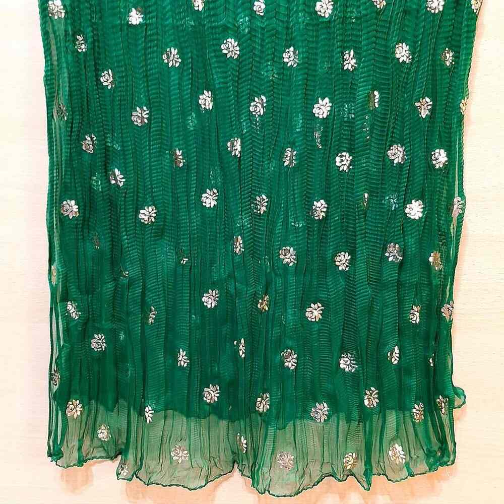 Foil Print Chiffon Crush Dupatta - ZD610