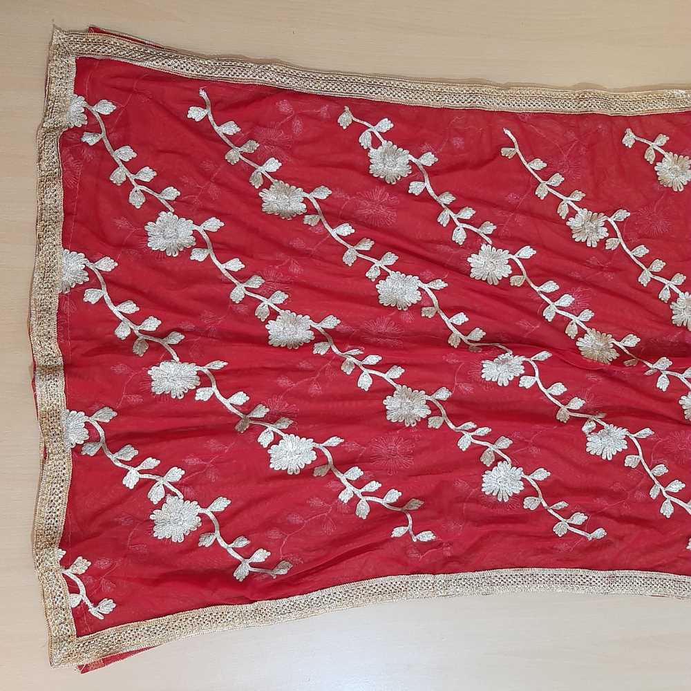 Red nikah dupatta