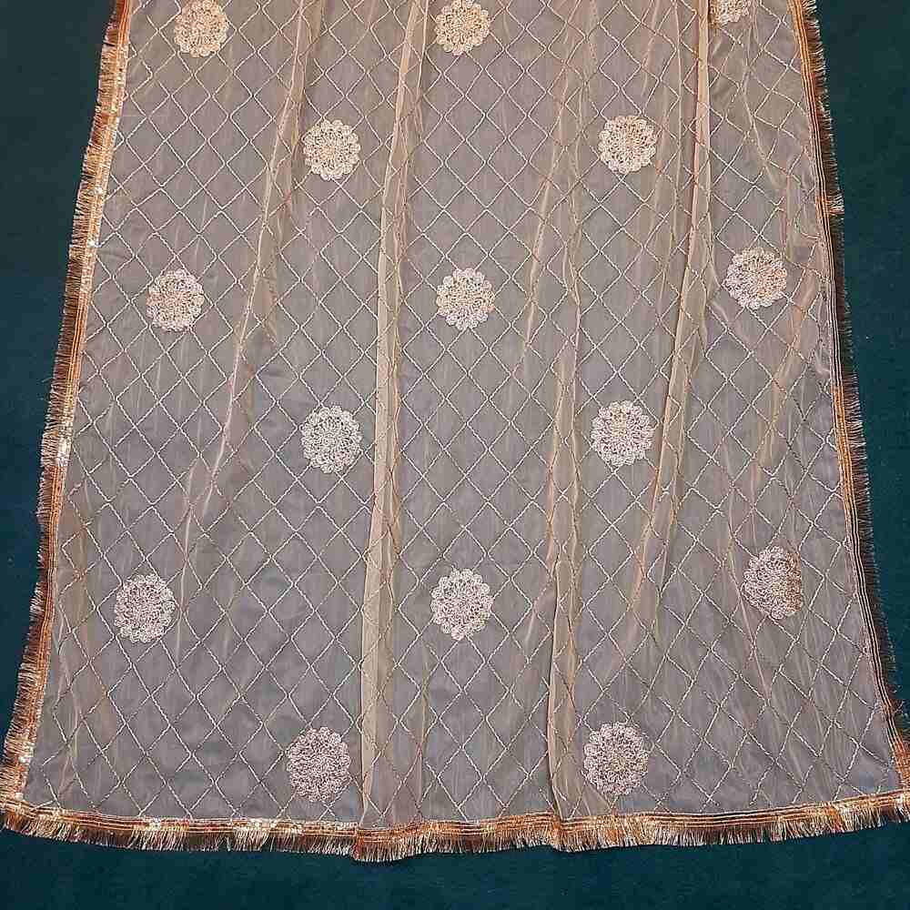 Gota Work Dupatta For Wedding Party  - Net -  ZD632