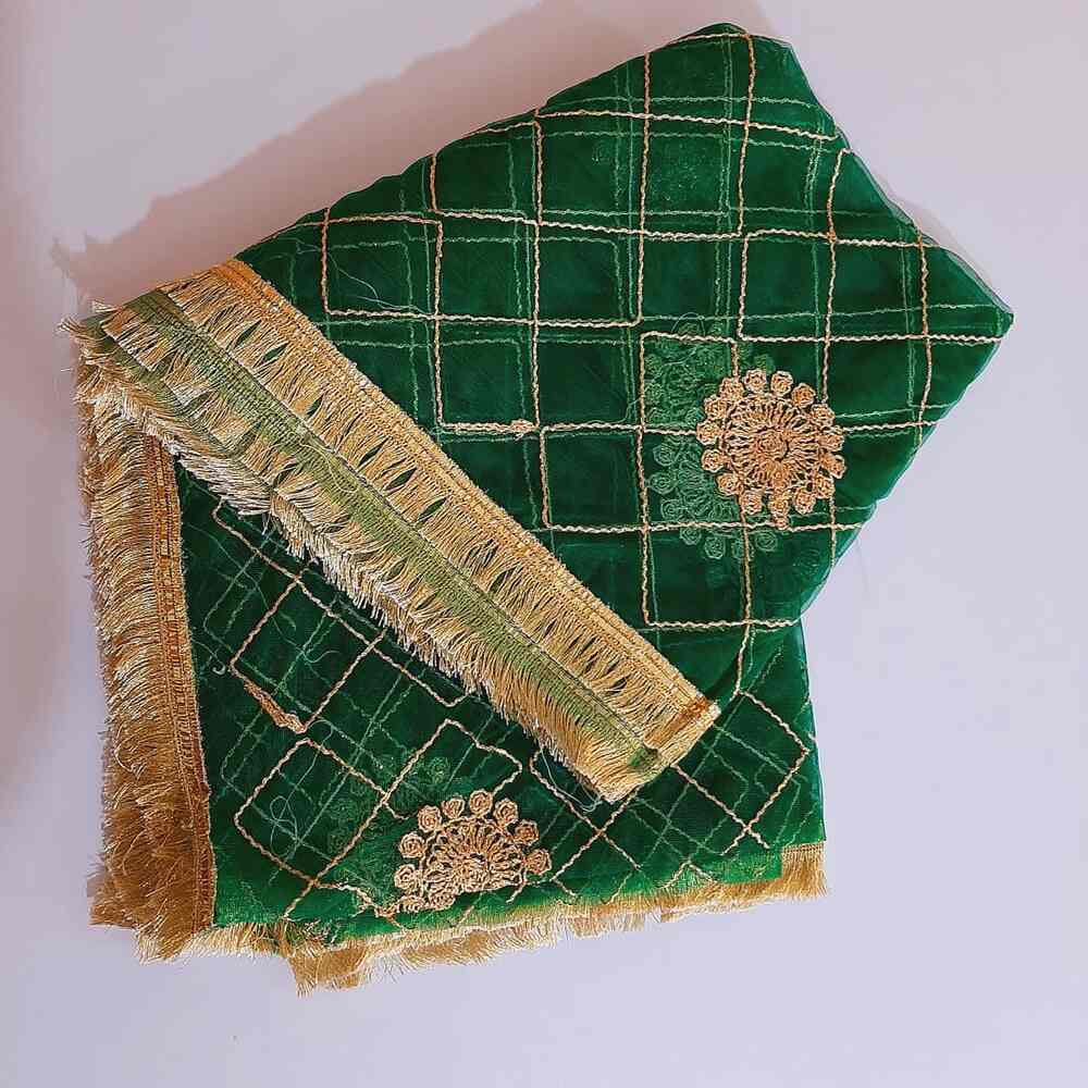 Gota Work Dupatta For Wedding Party - Net - ZD632