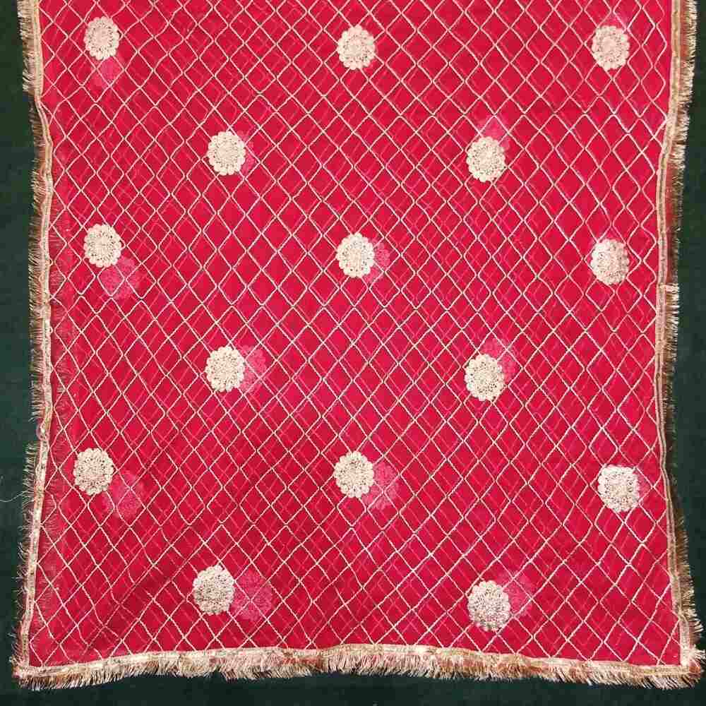 Gota Work Dupatta For Wedding Party - Net - ZD632