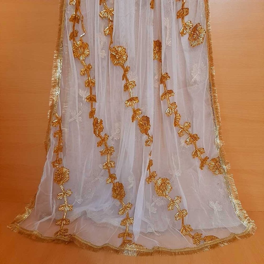 Nikah dupatta white