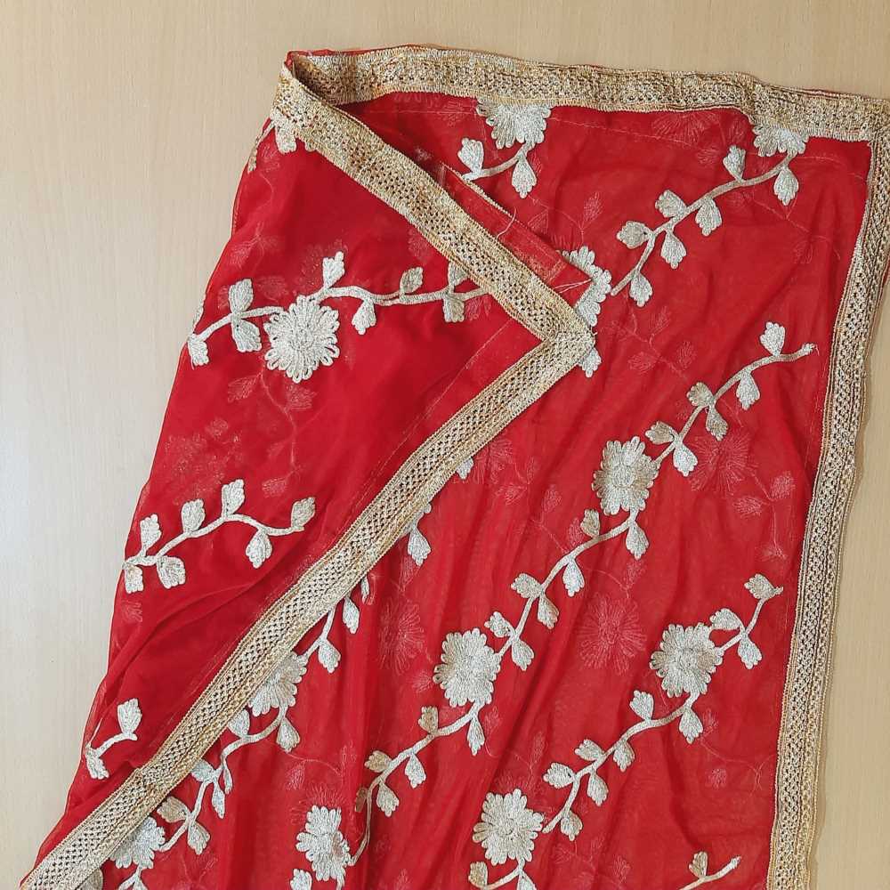 Red shadi nikhah dupatta