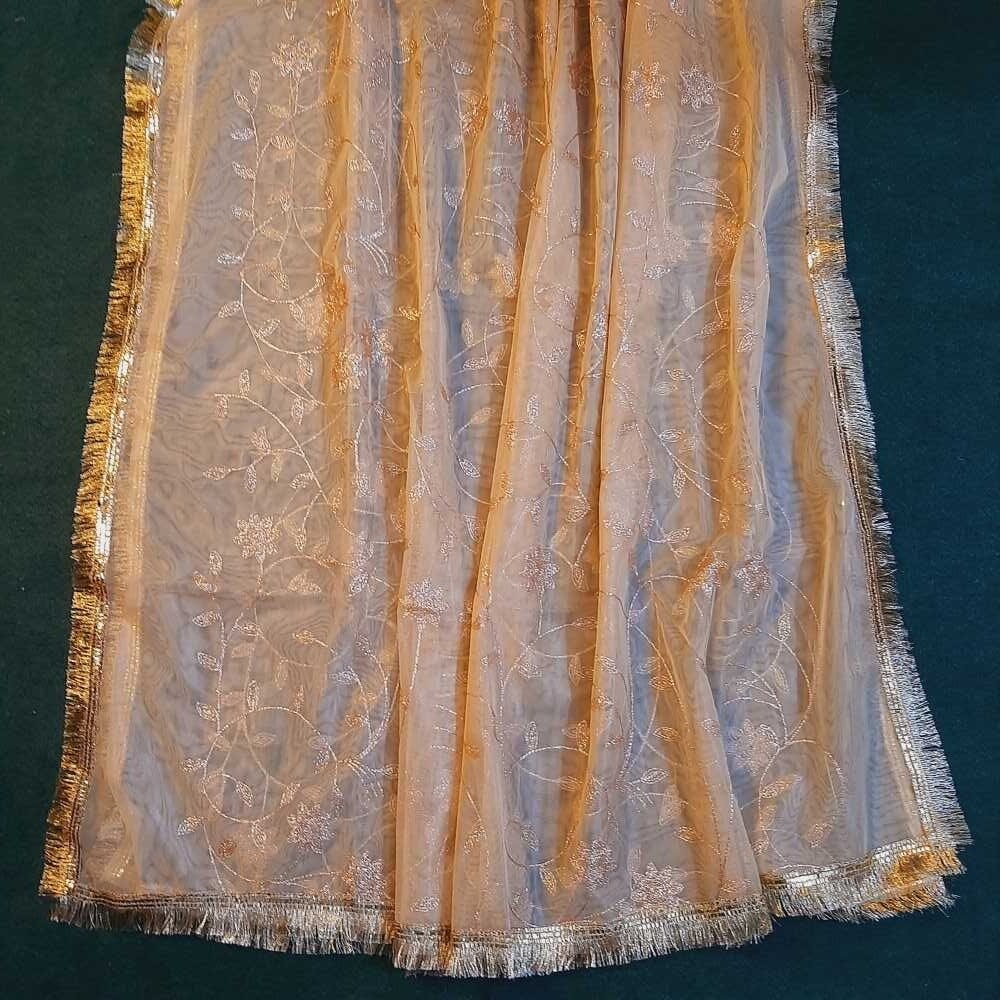 Gota Work Net Dupatta For Wedding Party  - ZD1237