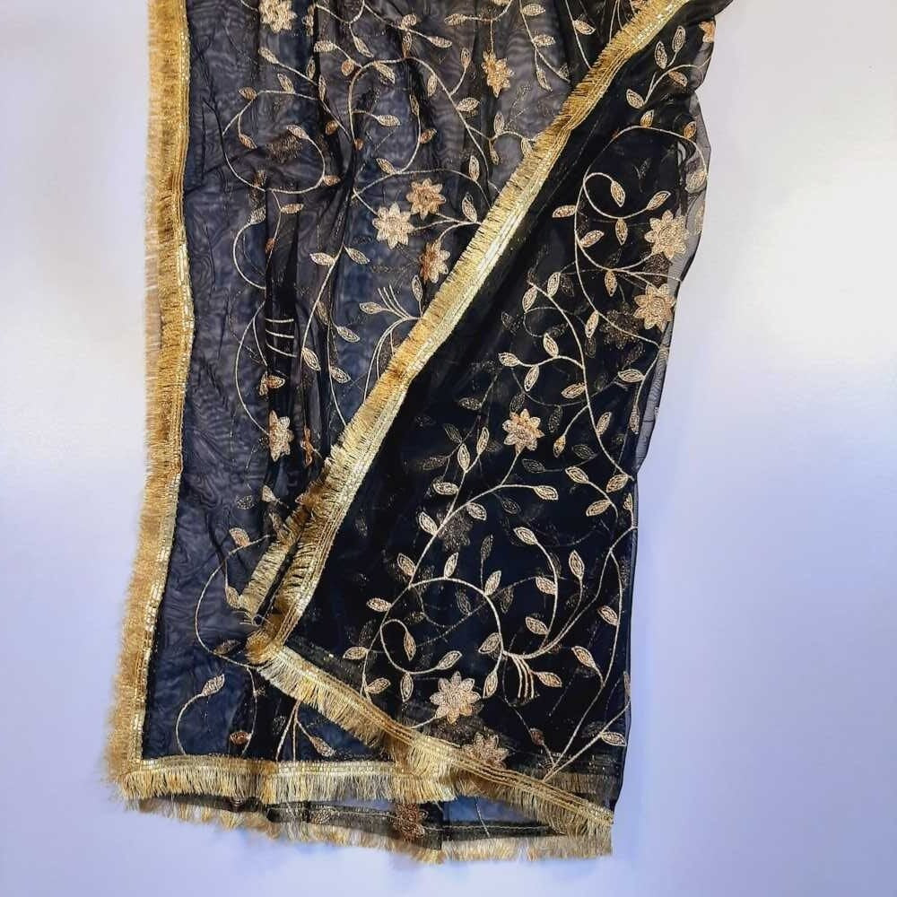 Gota Work Net Dupatta For Wedding Party - ZD1237
