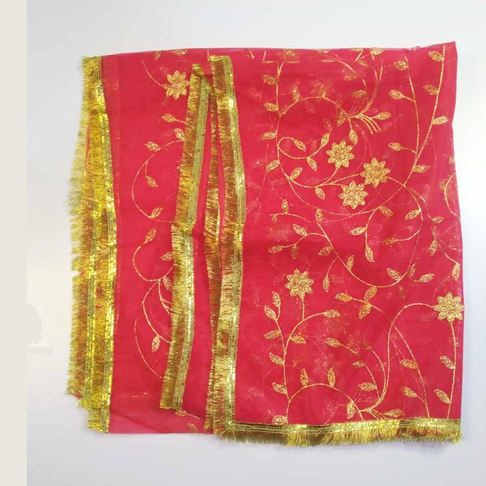 Gota Work Net Dupatta For Wedding Party  - ZD1237