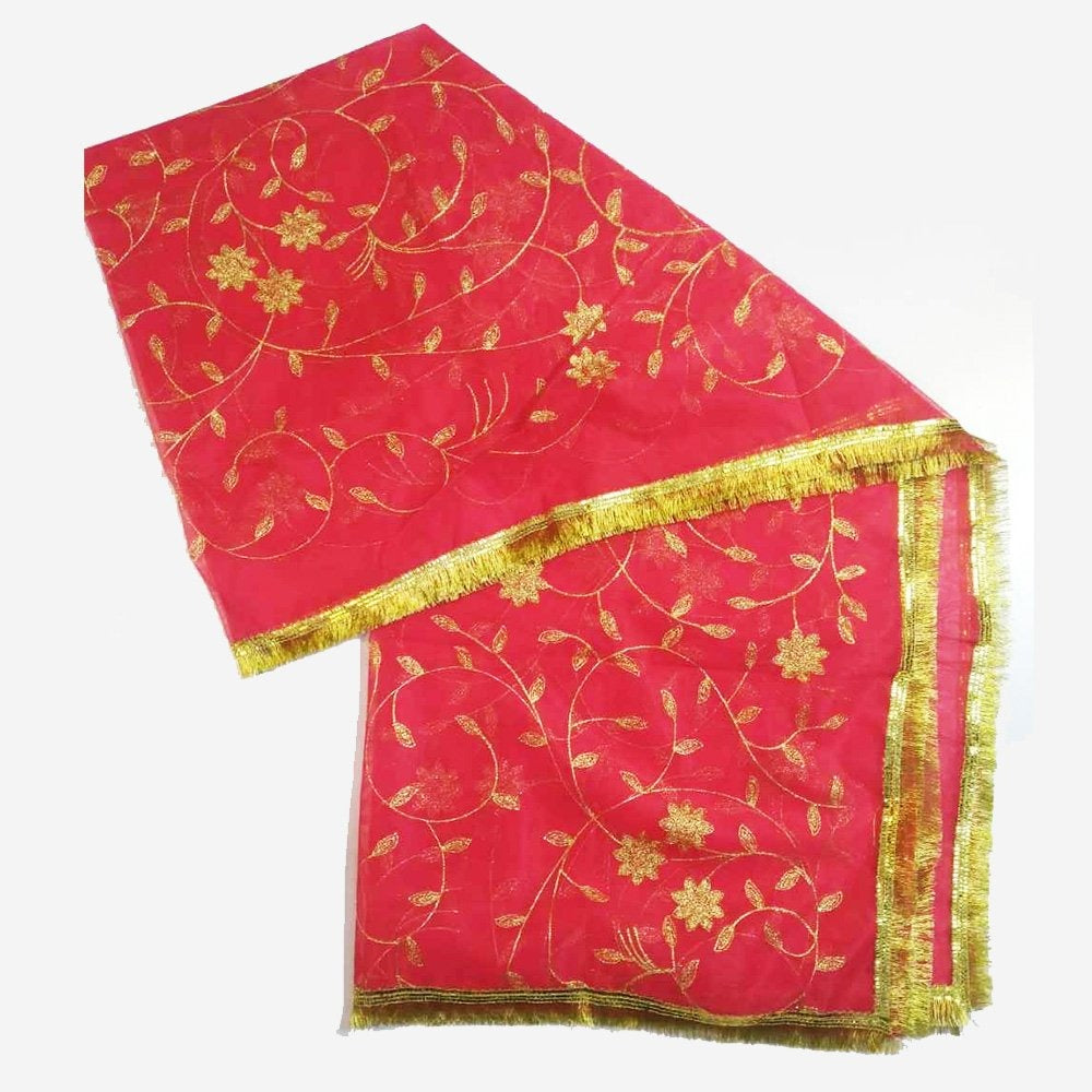 Gota Work Net Dupatta For Wedding Party  - ZD1237