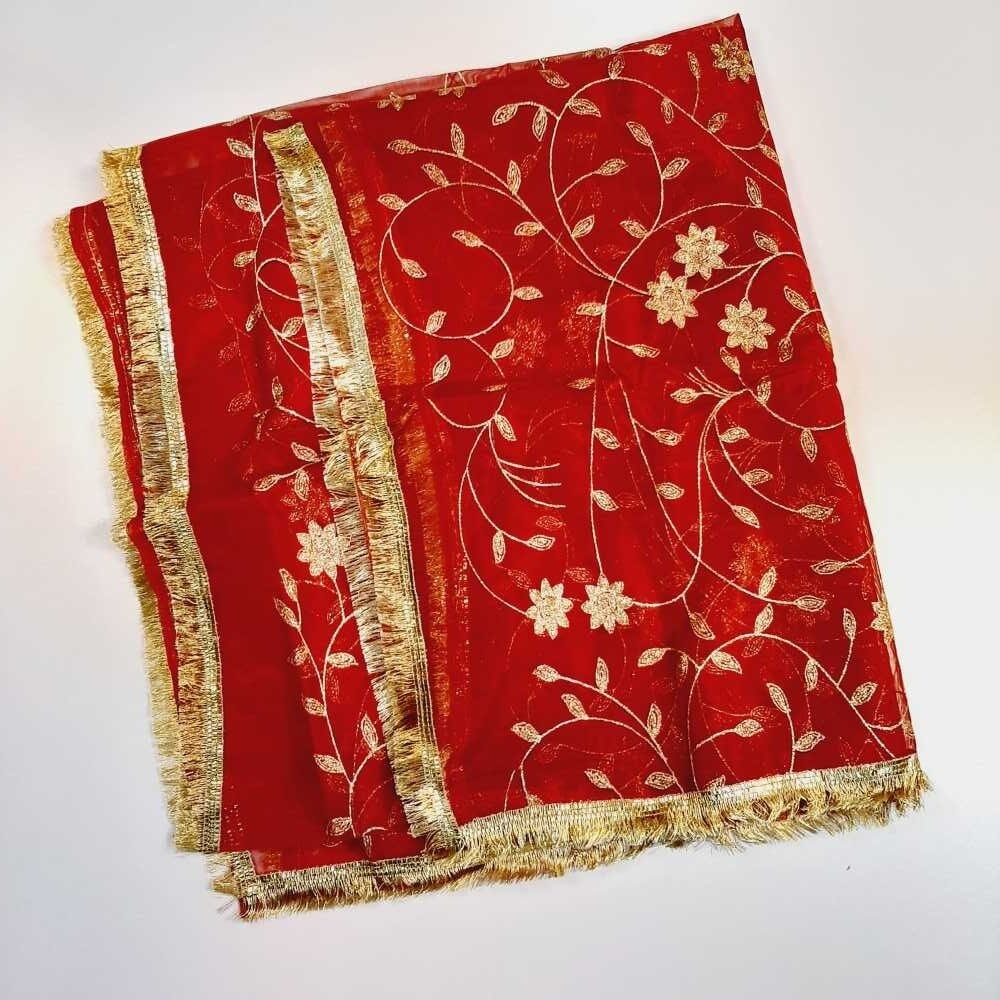 Gota Work Net Dupatta For Wedding Party - ZD1237