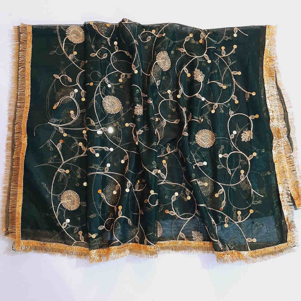 Gota Work Dupatta For Wedding - Net - ZD07