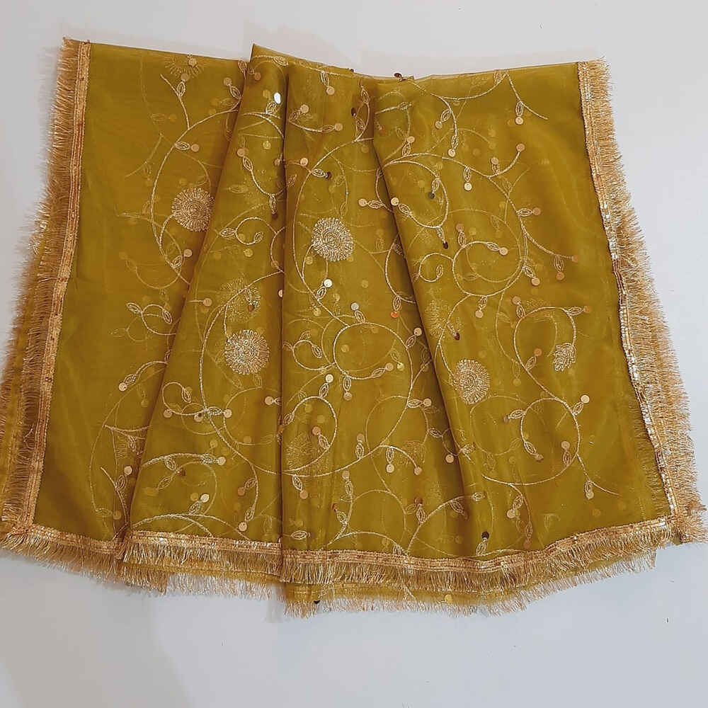 Gota Work Dupatta For Wedding - Net -  ZD07