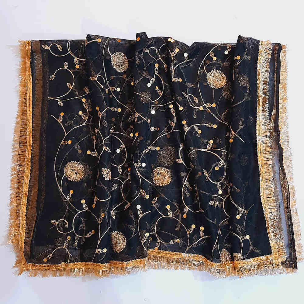 Gota Work Dupatta For Wedding - Net - ZD07