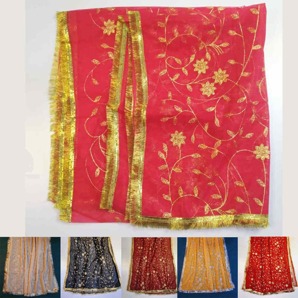 Gota Work Net Dupatta For Wedding Party - ZD1237