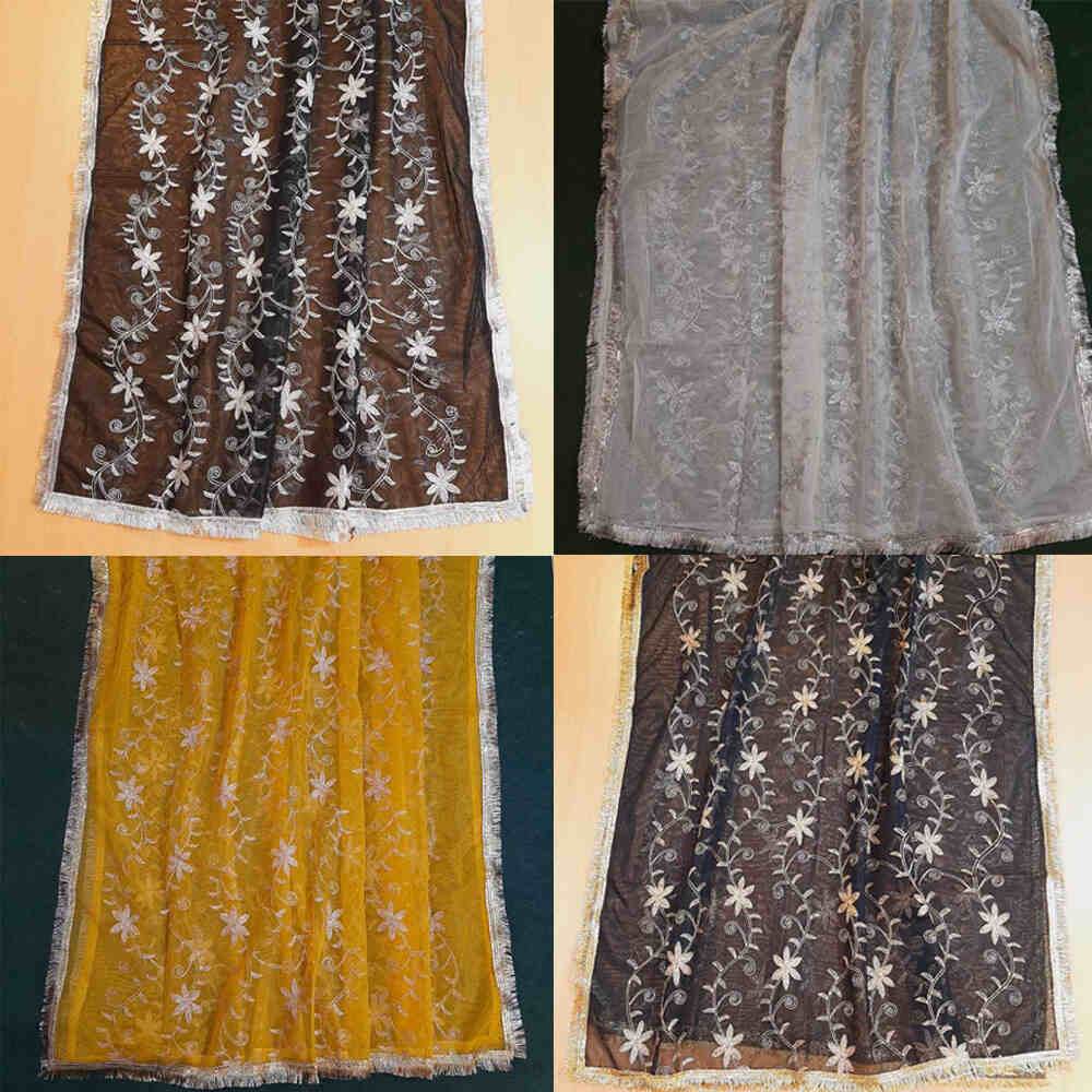 Gota Work Dupatta For Wedding Party - Net - ZD0A2