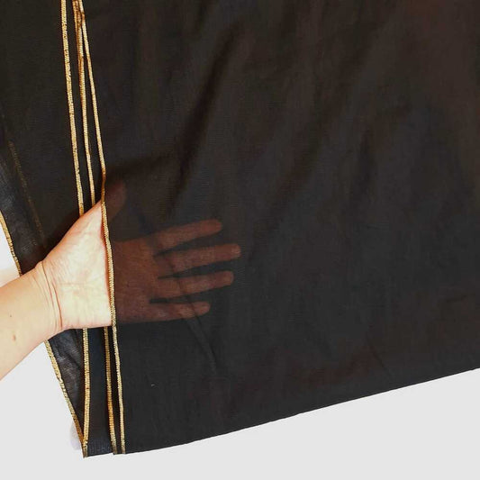 Khaadi Net dupatta - Black - ZD852