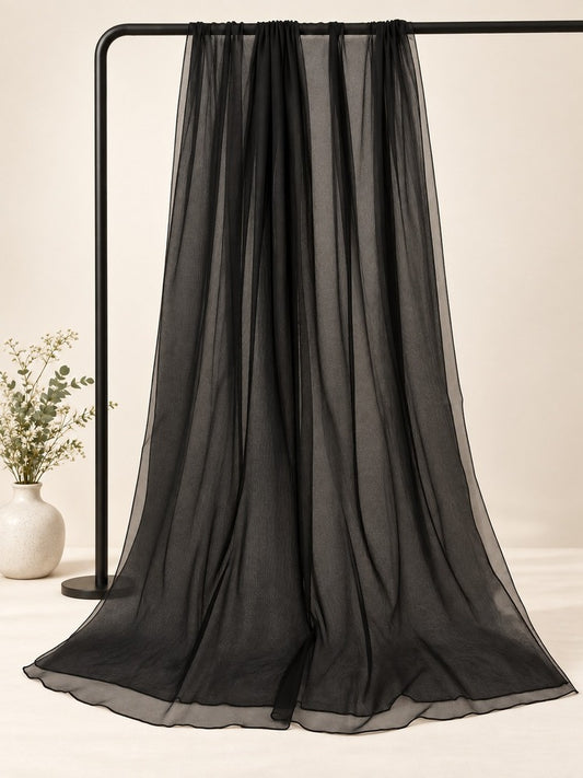 Khaadi Net dupatta - Black - ZD852