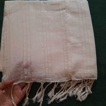 Khaadi net dupatta dyeable with bottom tassel