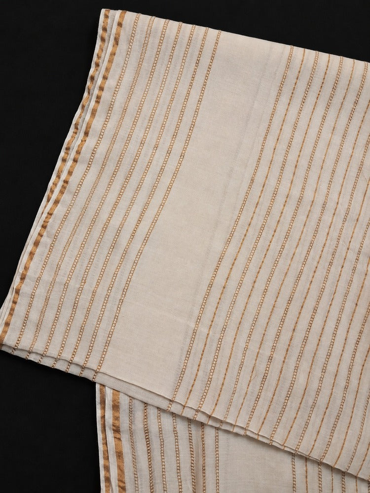 Khaadi Net dupatta - Dyeable - ZD600