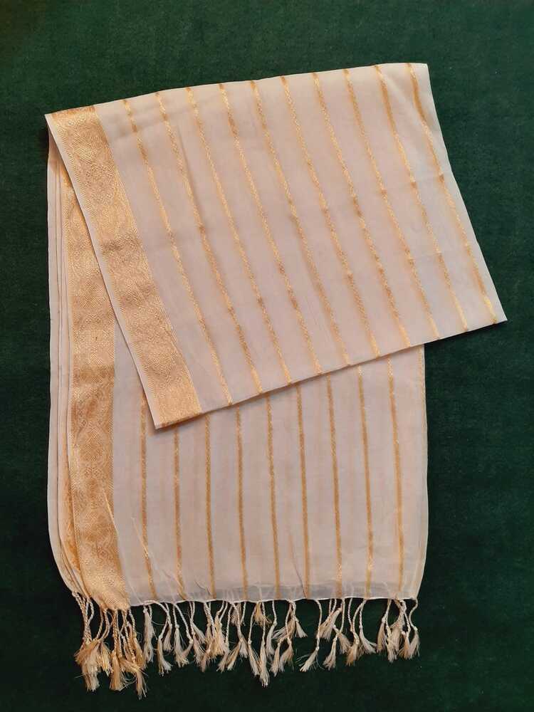 Khaadi Net Gold Zari Dyeable Dupatta