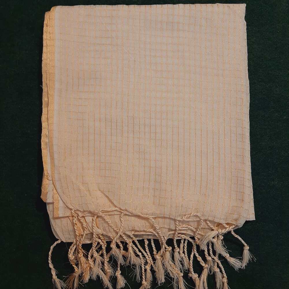 Khaadi Net Gold Zari Dyeable Dupatta