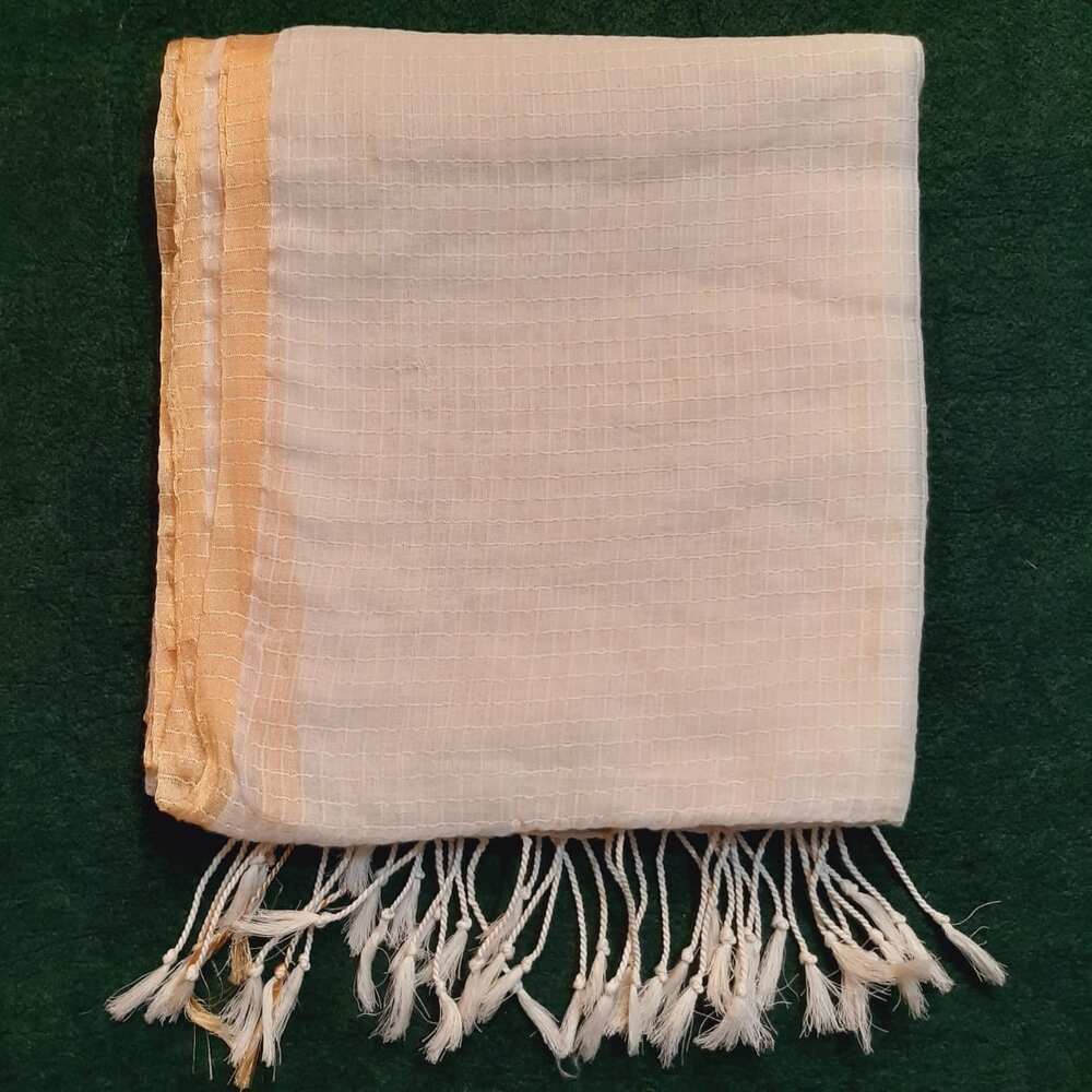 Khaadi Net Gold Zari Dyeable Dupatta