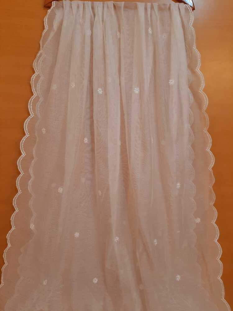 Khaadi Net Dupatta - White - ZD409