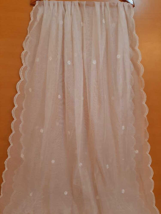 Khaadi Net Dupatta - White - ZD409