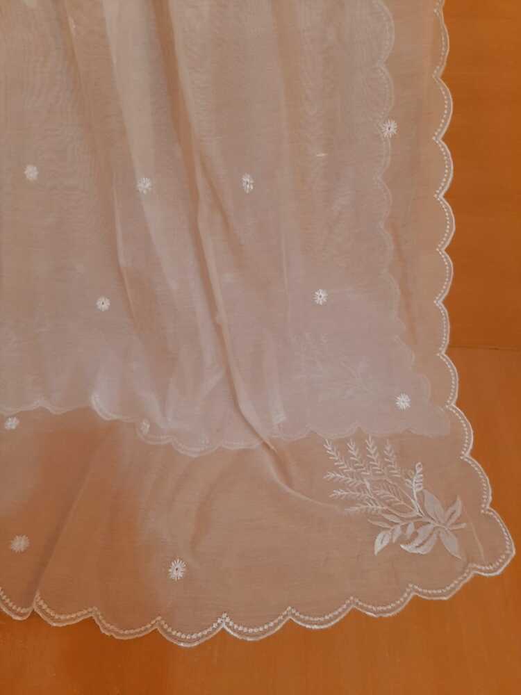 Khaadi Net Dupatta - White - ZD409