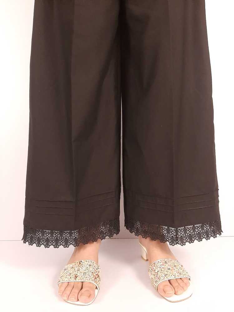 Laced Palazzo – Cotton – Black - ZT03