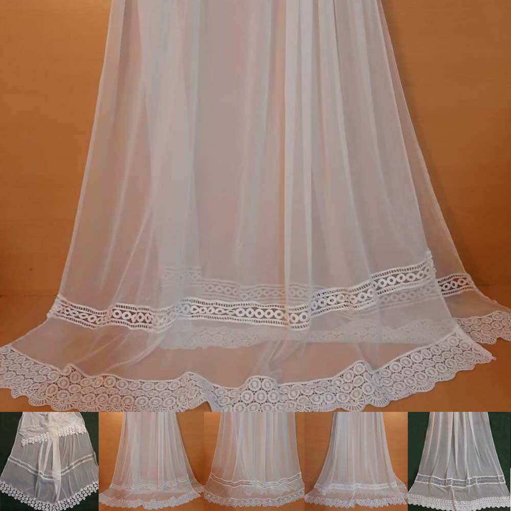 laces embellished chiffon dupatta white