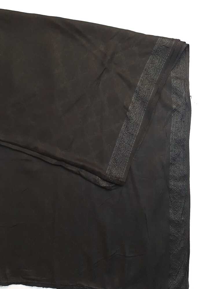 Linen Jaquard Dupatta - Black
