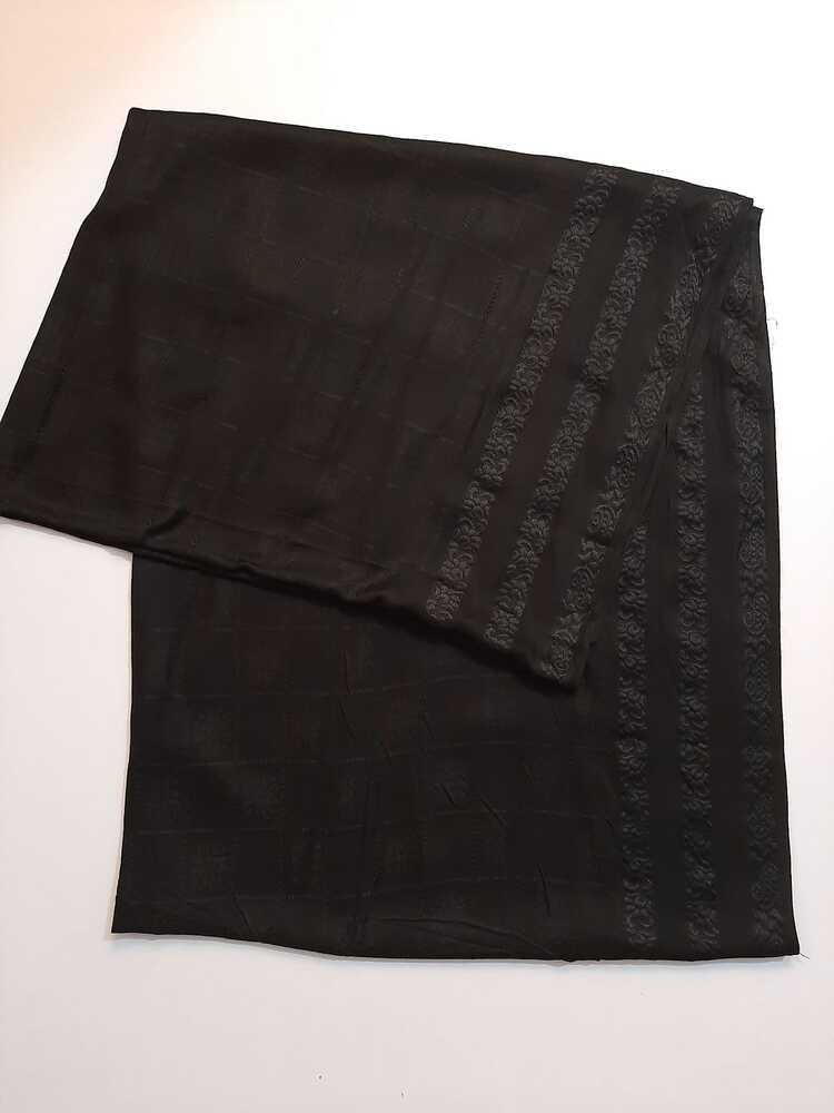 Linen Jaquard Dupatta - Black