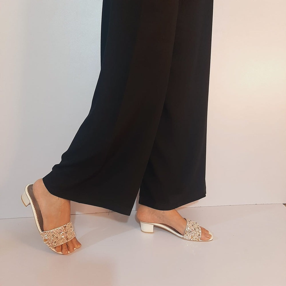 linen palazzo trouser soft black
