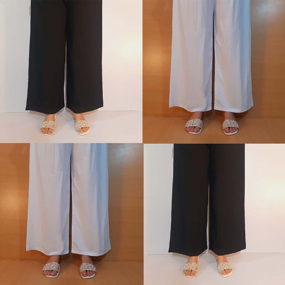 Linen Palazzo Trouser - Soft - Black - ZT164