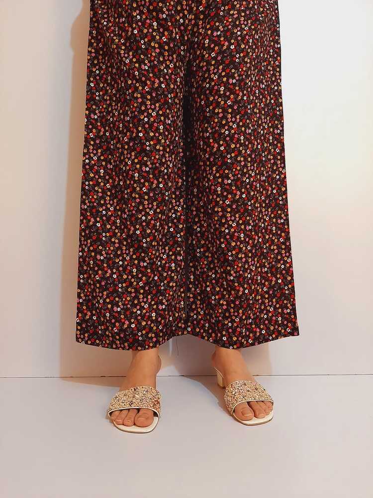 Printed Linen Palazzo - ZT496