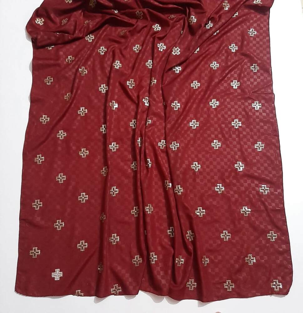 Embroided Self Print Chaddar Summer Shawl -  SH51