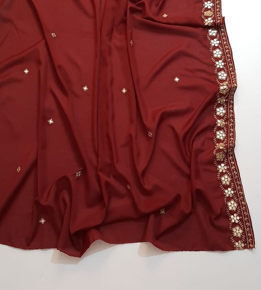 Embroided Swiss Lawn Chaddar Summer Shawl - SH17