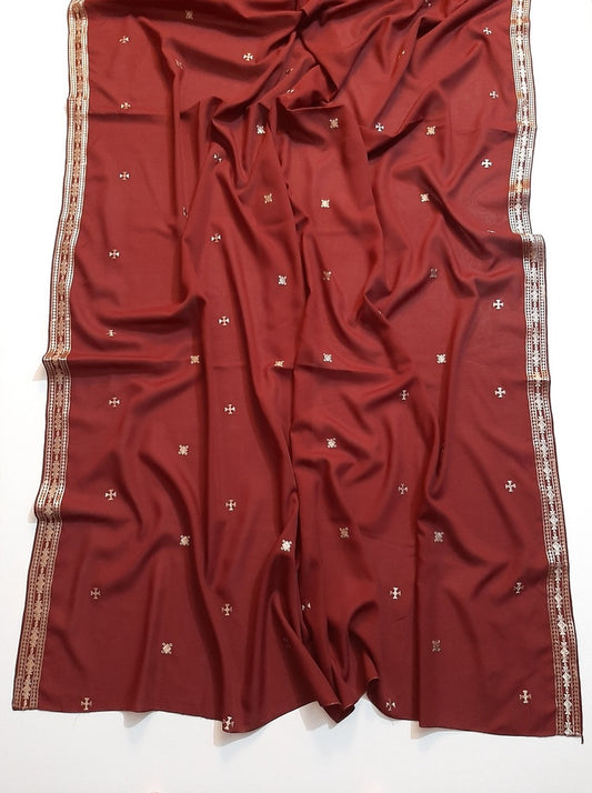 Embroided Swiss Lawn Chaddar Summer Shawl - SH26