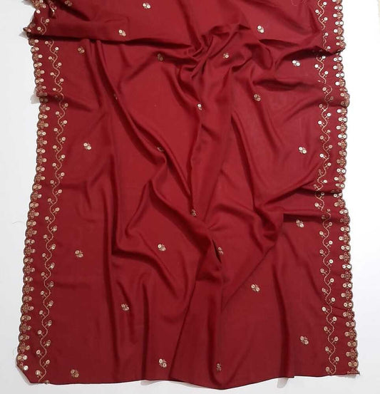 Embroided Swiss Lawn Chaddar Summer Shawl - SH55