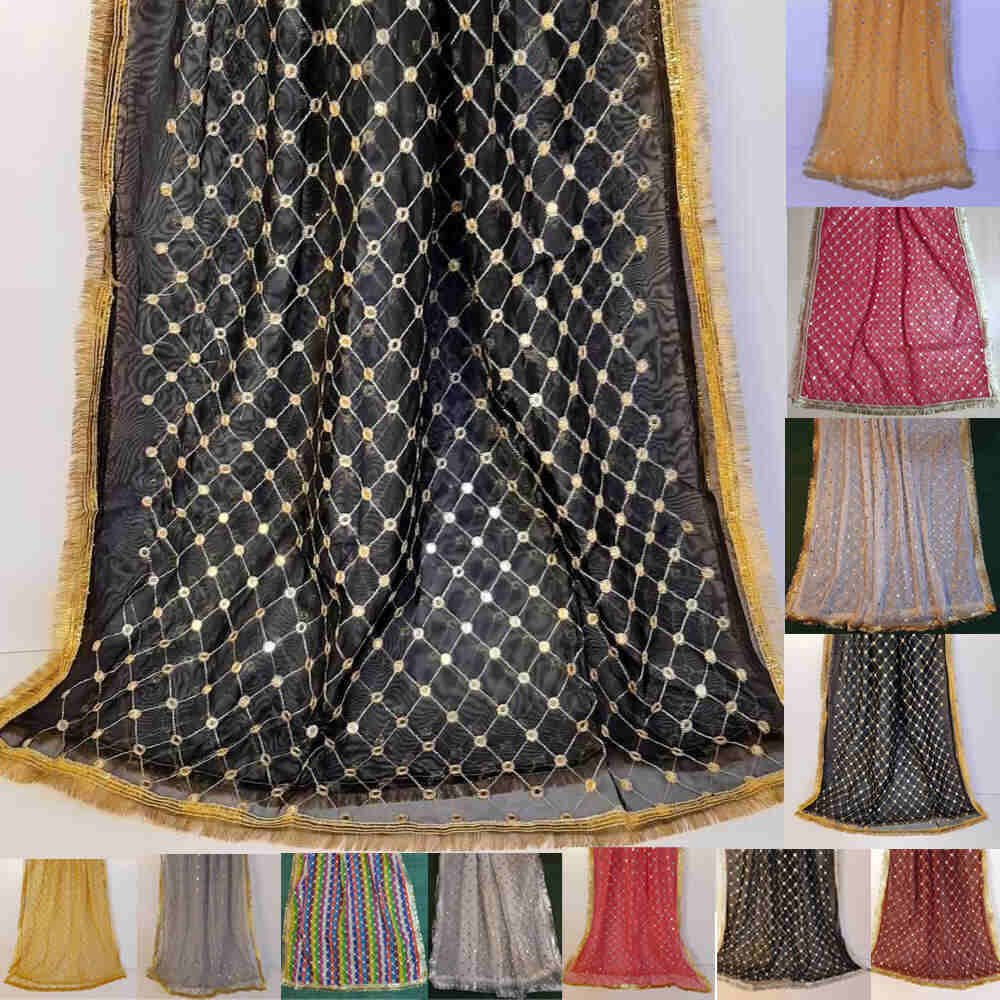 Mirror Work Net Dupatta Large - ZD998