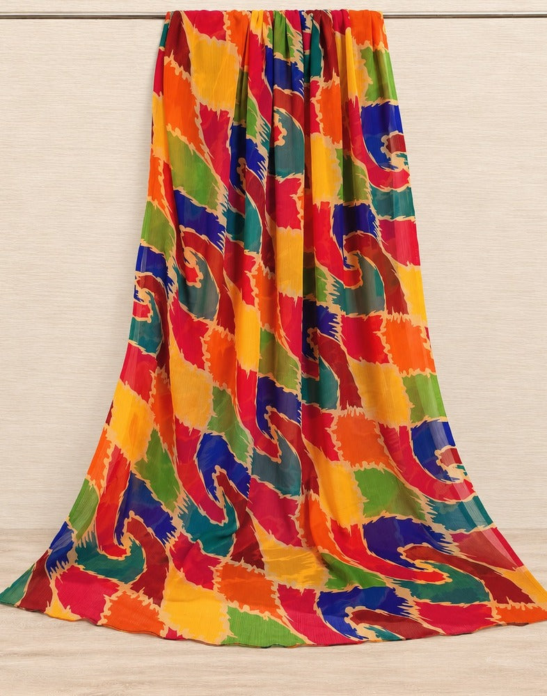 Multi Chiffon Dupatta - ZD106