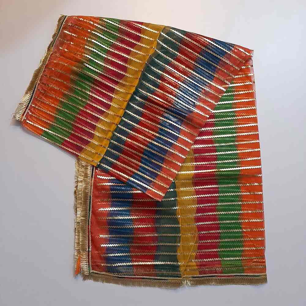 Multi Gota Work Dupatta For Wedding Party - Net