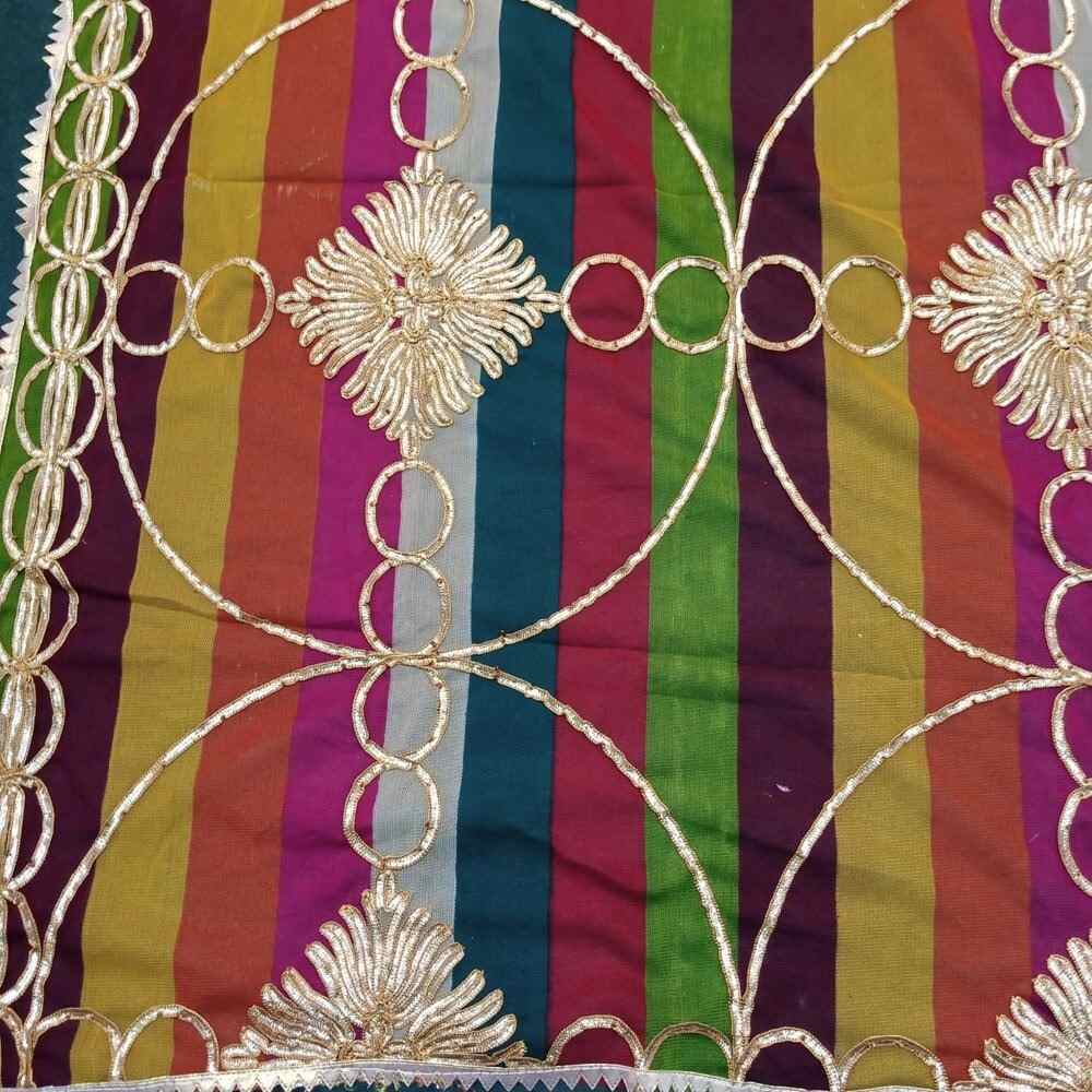 Multi Gota Work Dupatta For Wedding Party - Net
