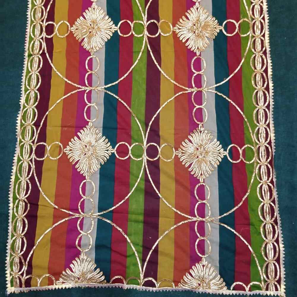 Multi Gota Work Dupatta For Wedding Party - Net